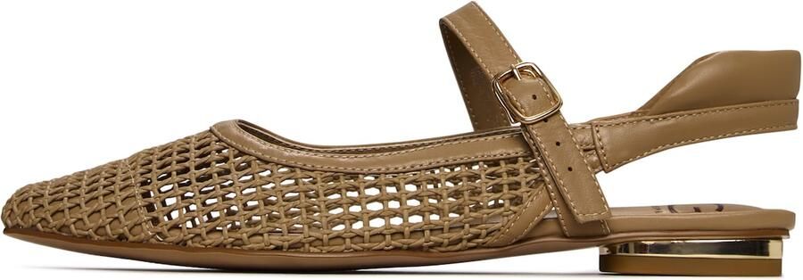 CESARE GASPARI Ballerina met riempjes camel