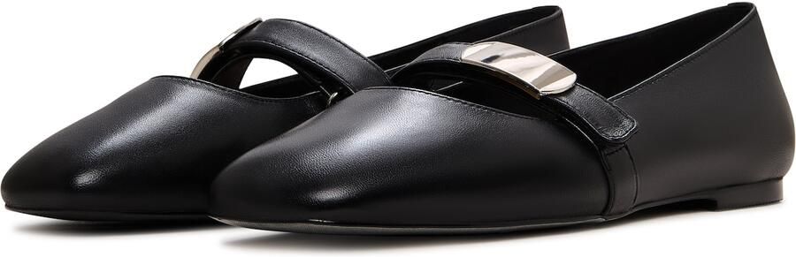 CESARE GASPARI Ballerina met riempjes zwart - Foto 5