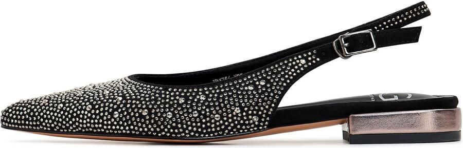 Cesare Gaspari Jewel Slingback Ballet Pumps Black Dames - Foto 6
