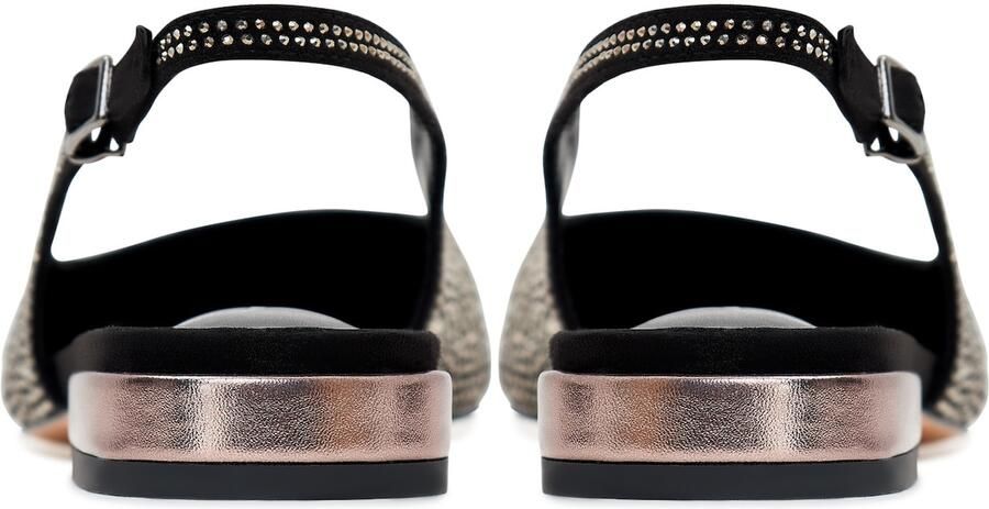 Cesare Gaspari Jewel Slingback Ballet Pumps Black Dames - Foto 5