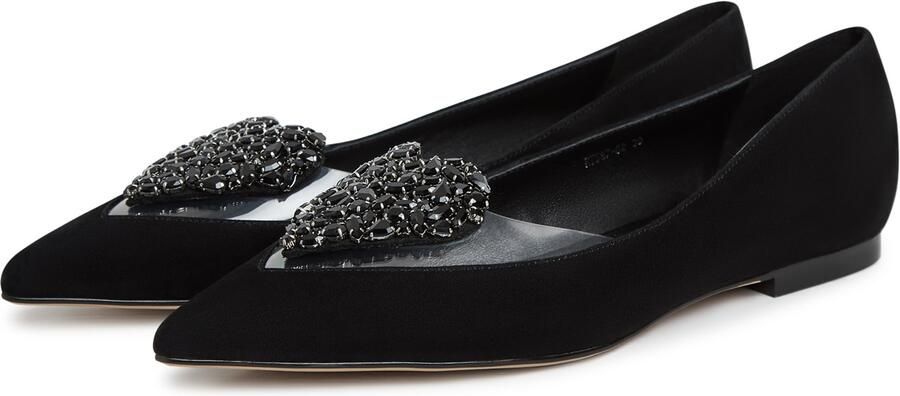 Cesare Gaspari Elegante Flat Sole Ballerinas Zwart - Foto 6