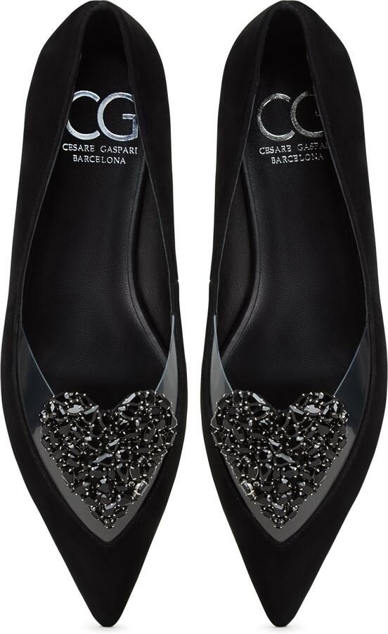Cesare Gaspari Elegante Flat Sole Ballerinas Zwart - Foto 4