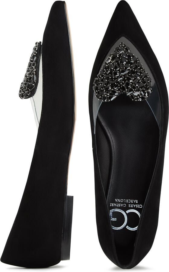 Cesare Gaspari Elegante Flat Sole Ballerinas Zwart - Foto 3