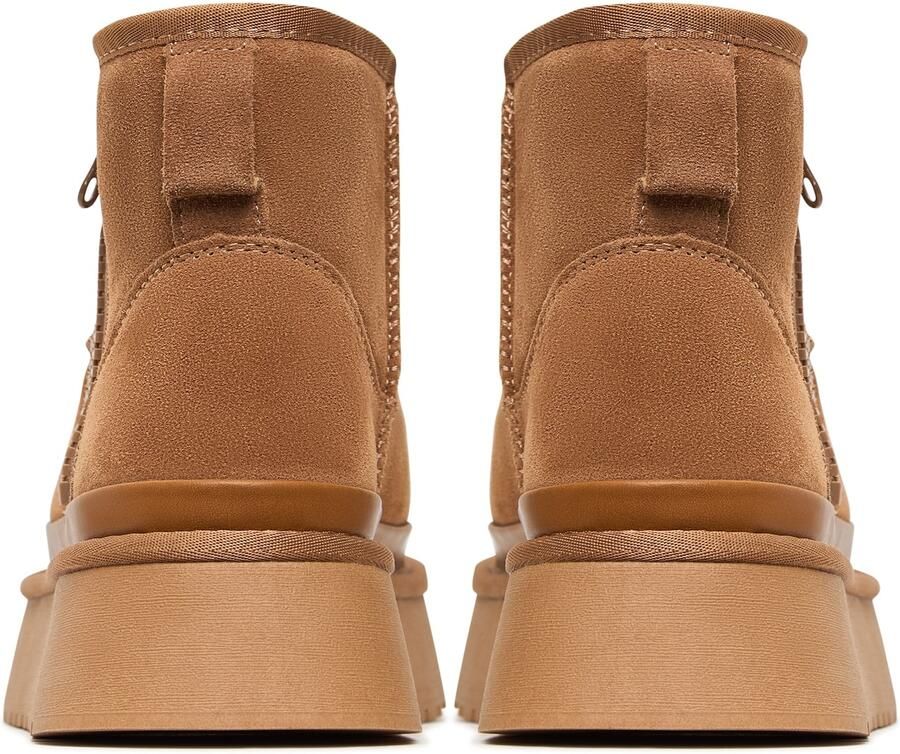 Cesare Gaspari Suede Platform Enkellaarzen Lumi Beige - Foto 3