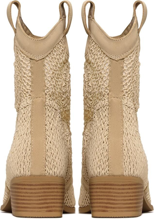 Cesare Gaspari Suede Cowboy Boots Beige - Foto 5