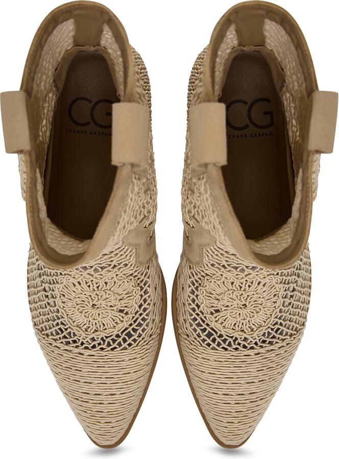 Cesare Gaspari Suede Cowboy Boots Beige - Foto 4