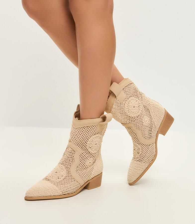 Cesare Gaspari Suede Cowboy Boots Beige - Foto 3