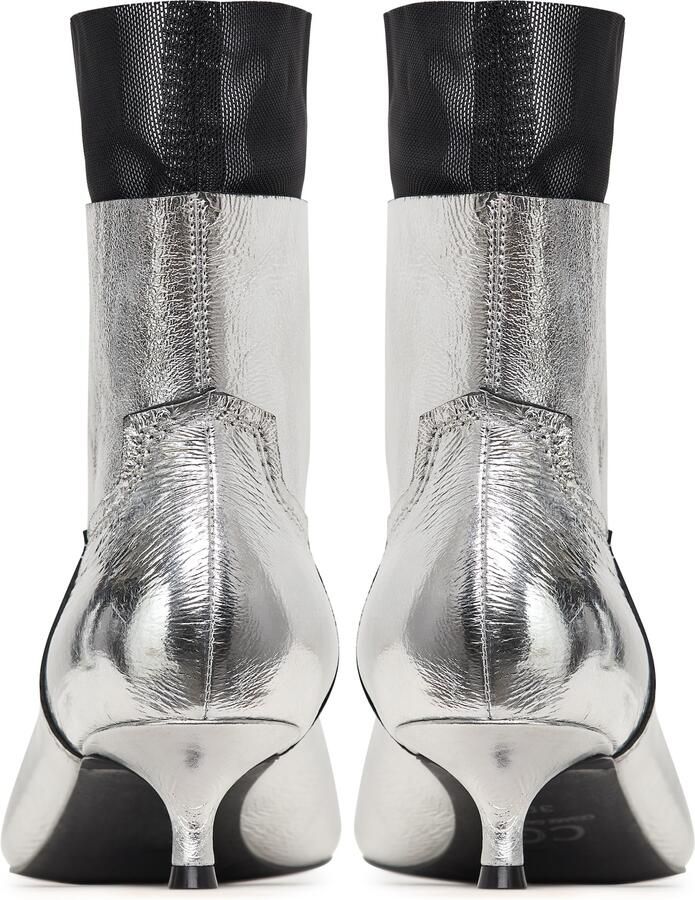 Cesare Gaspari Enkellaarsjes met Kitten Heel Rhodopis Metallic Silver - Foto 2