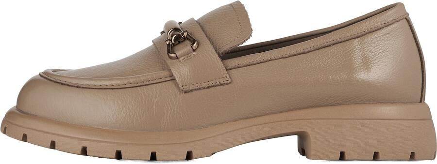 Cesare Gaspari Platform Loafers Beige Leer Beige Dames