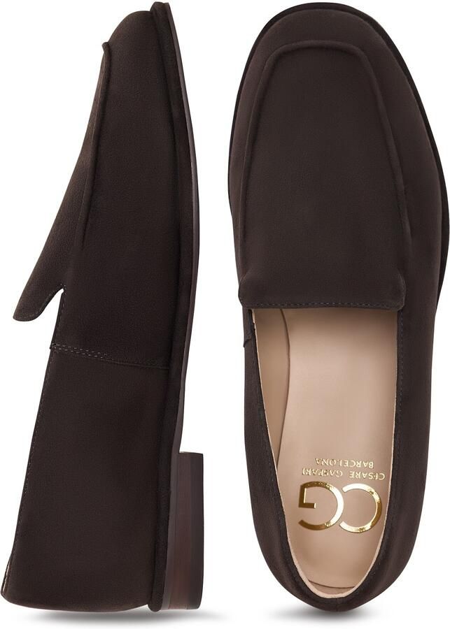 Cesare Gaspari Comfort Suede Platform Loafers Clau Bruin - Foto 3