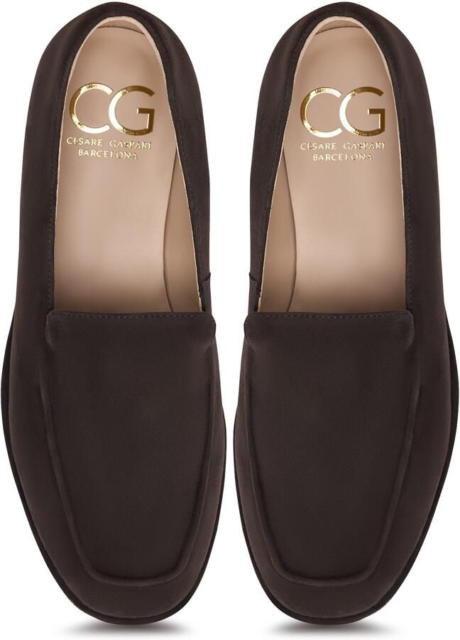 Cesare Gaspari Comfort Suede Platform Loafers Clau Bruin - Foto 2