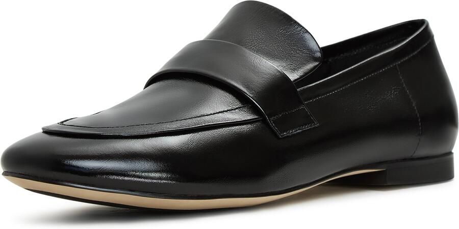 Cesare Gaspari Zwarte Blokhak Loafers Black Dames