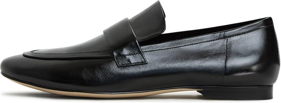 Cesare Gaspari Zwarte Blokhak Loafers Black Dames