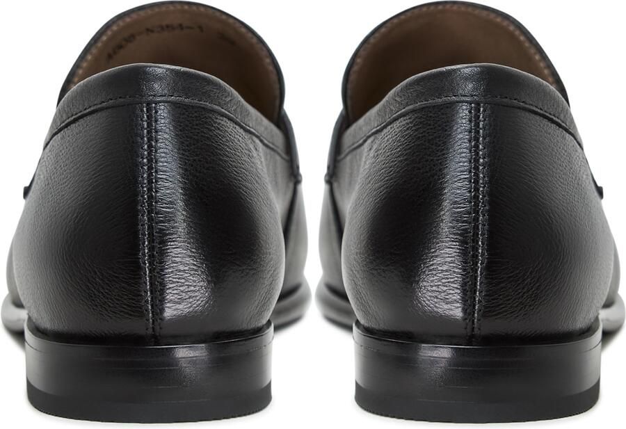 Cesare Gaspari Zwarte leren blokhak loafers - Foto 3