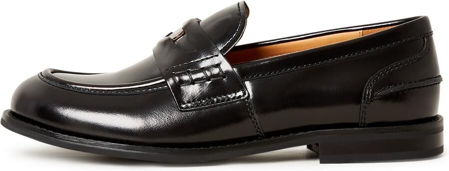 Cesare Gaspari Loafers met blokhak Dinara Zwart