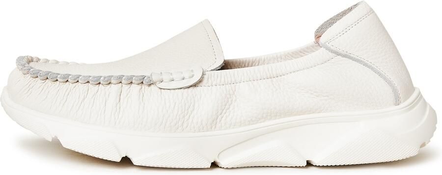 Cesare Gaspari Leren Platform Mocassins Alisa Wit
