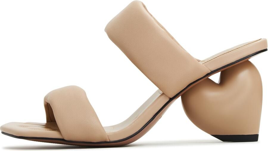 Cesare Gaspari Sandalen met blokhak Isla Beige