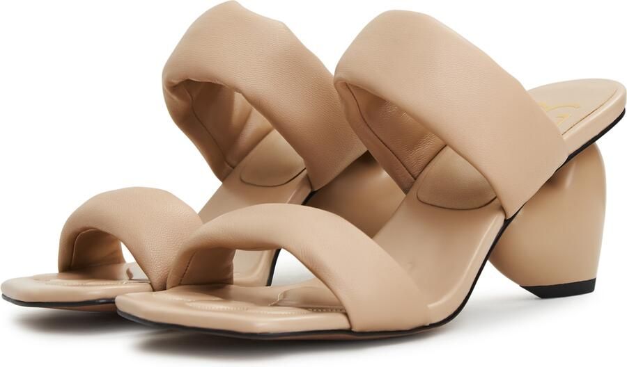 Cesare Gaspari Sandalen met blokhak Isla Beige - Foto 6