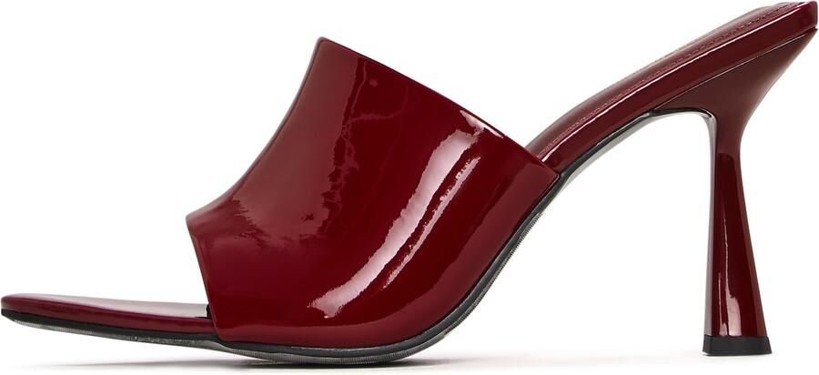 Cesare Gaspari Minimalistische Hakken Muiltjes Bordeaux