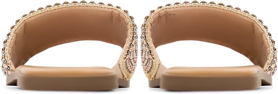 Cesare Gaspari Luxe Platte Zool Pantoffels Goud Yellow Dames - Foto 3