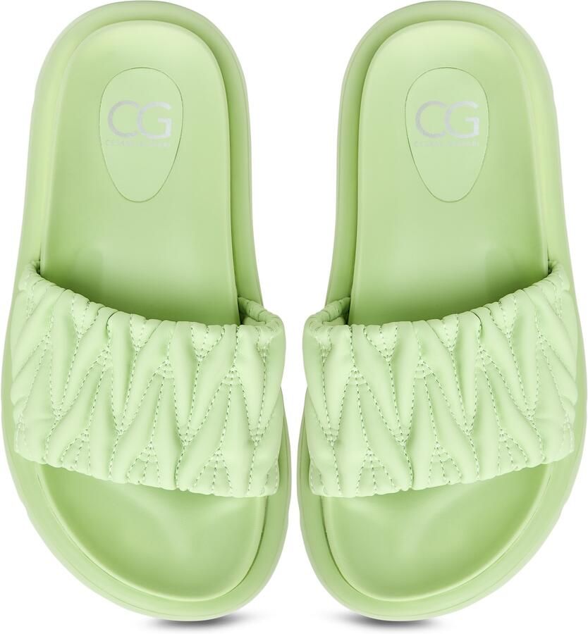 Cesare Gaspari Groene Platform Slippers Green Dames - Foto 2