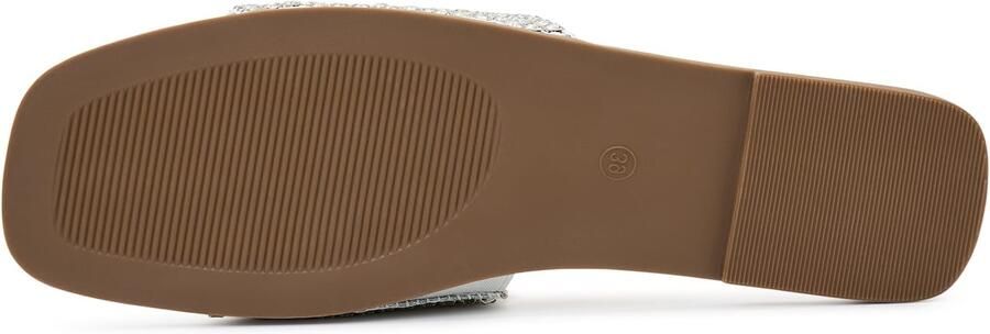Cesare Gaspari Luxe Platte Zool Pantoffels Zilver Gray Dames - Foto 5