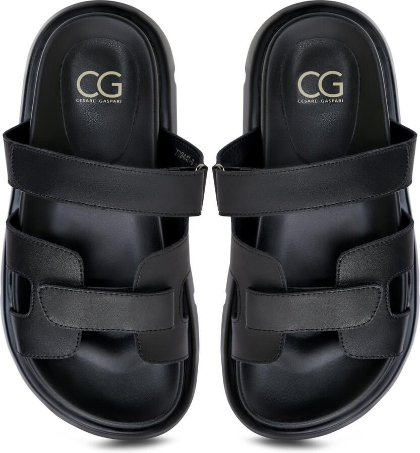 Cesare Gaspari Elegante Platform Mules Zwart Black Dames - Foto 2