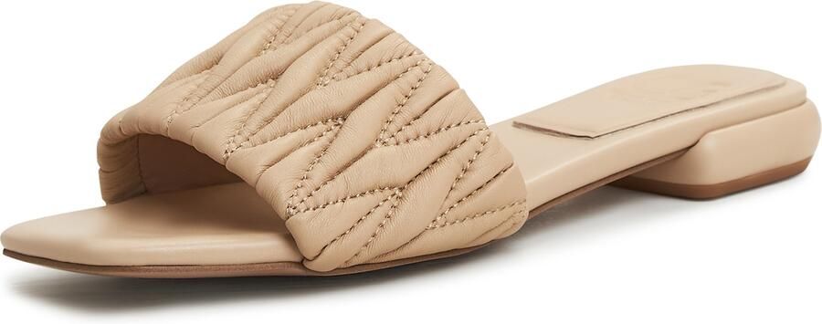 Cesare Gaspari Block Heeled Slippers Stephanie Beige Dames