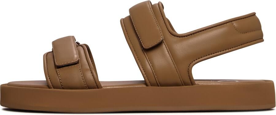 Cesare Gaspari Leren Comfort Velcro Sandalen Bruin