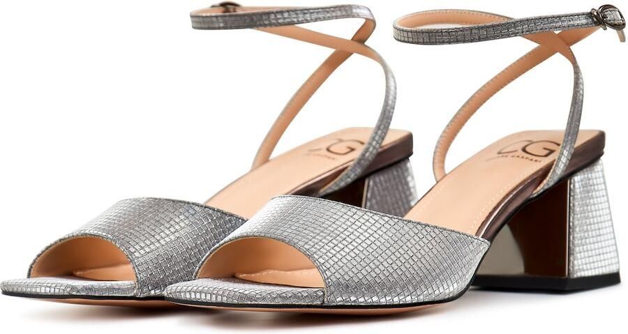 Cesare Gaspari Jewel Block Heels Sandalen Aurora Gray Dames - Foto 4