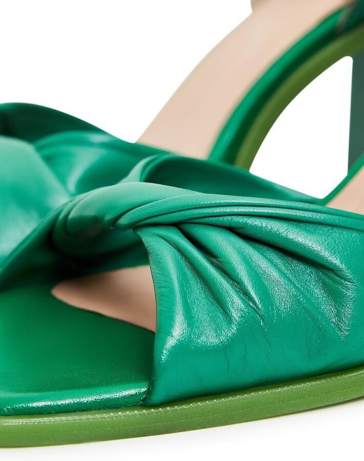 Cesare Gaspari Klassieke Blokhak Sandalen Groen Green Dames - Foto 3