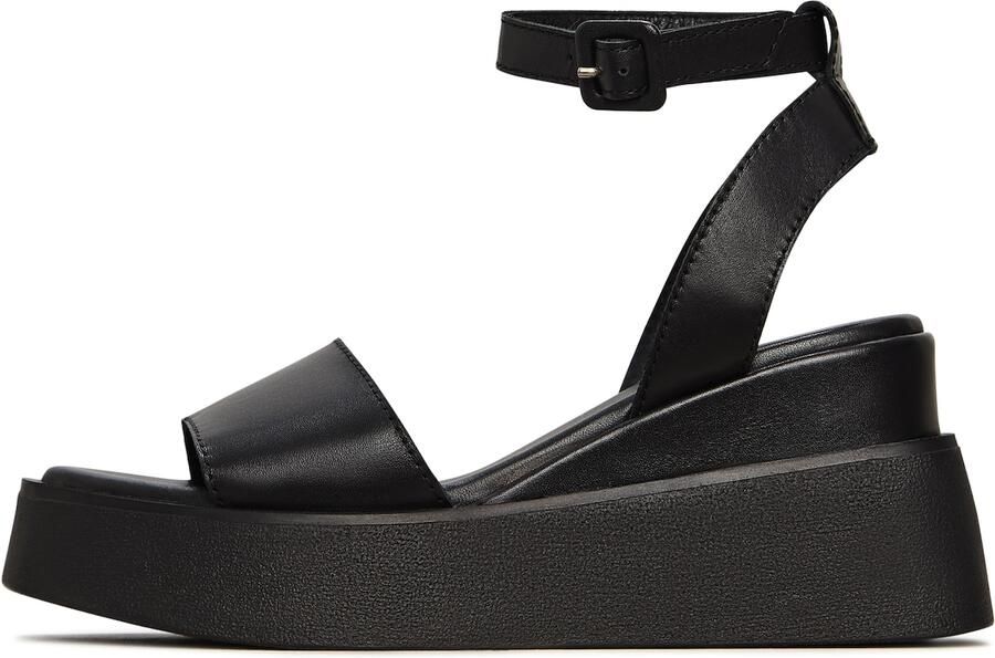 Cesare Gaspari Leren Plateausandalen