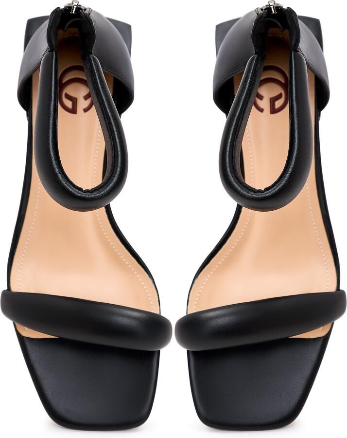 Cesare Gaspari Luxe Block Heel Sandalen Zwart Black Dames - Foto 2