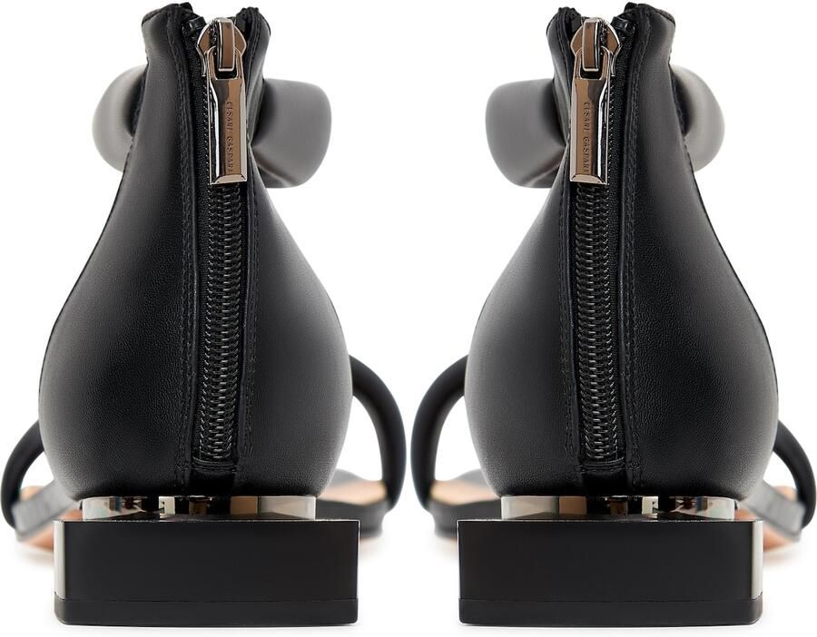 Cesare Gaspari Luxe Block Heel Sandalen Zwart Black Dames - Foto 3