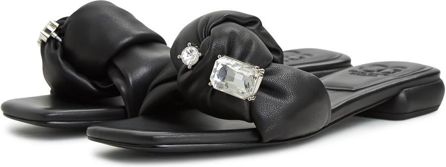 Cesare Gaspari Luxe Blokhak Pantoffels Black Dames - Foto 6