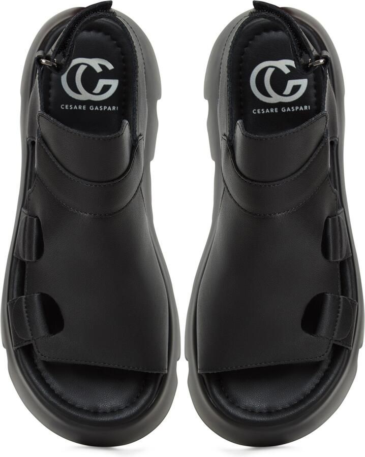 Cesare Gaspari Luxe Platform Sandalen Zwart - Foto 3