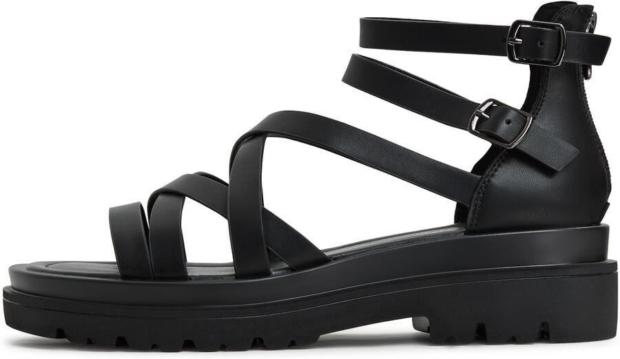 Cesare Gaspari Luxe Platform Sandalen Zwart Black Dames - Foto 6
