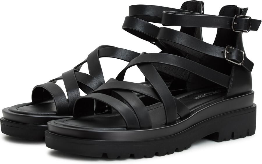 Cesare Gaspari Luxe Platform Sandalen Zwart Black Dames - Foto 5