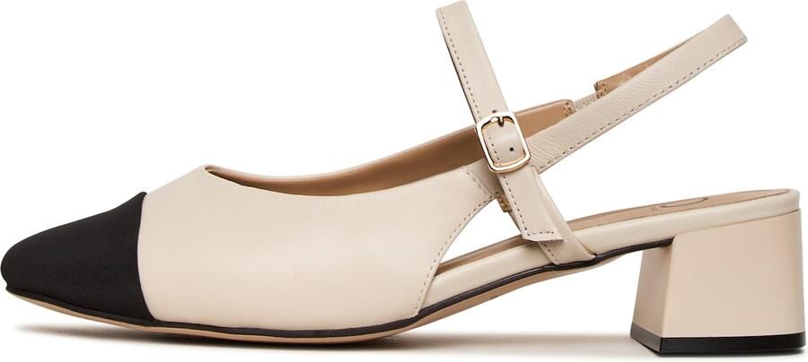 CESARE GASPARI Slingpumps zwart offwhite