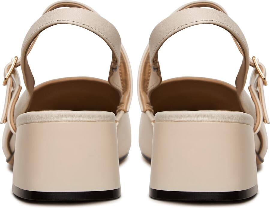 CESARE GASPARI Slingpumps zwart offwhite - Foto 2