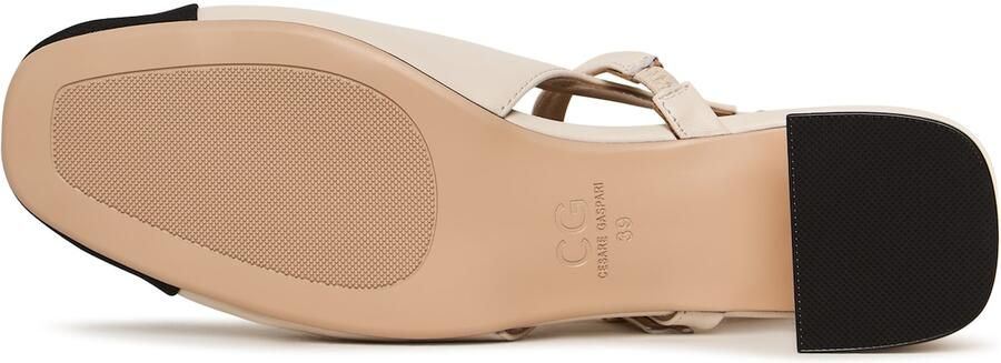 CESARE GASPARI Slingpumps zwart offwhite - Foto 5