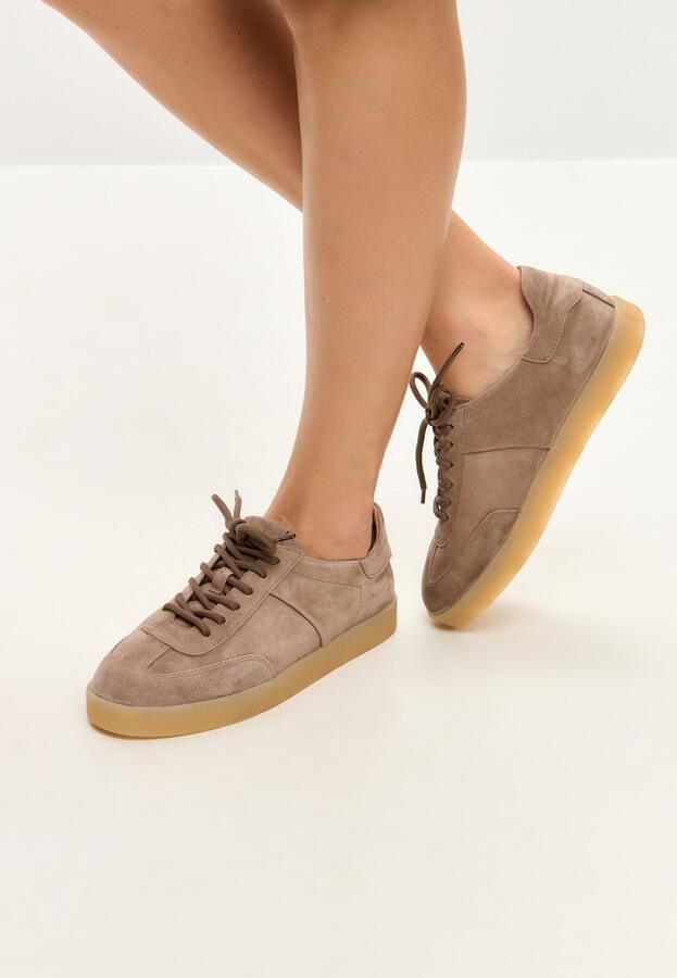 Cesare Gaspari Klassieke suède lage sneakers Beige - Foto 3