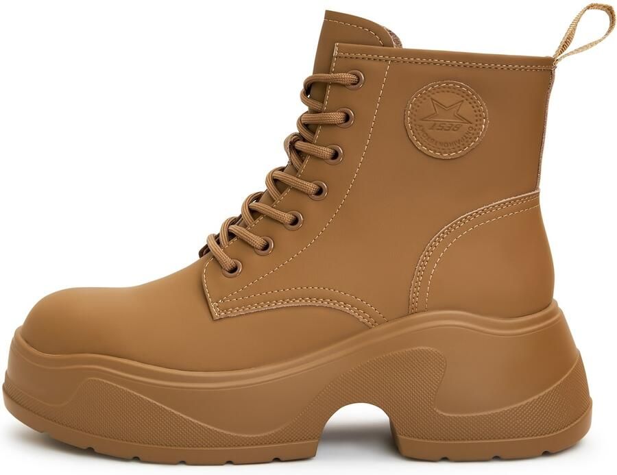 Cesare Gaspari Platform Enkellaarzen Beige Dames
