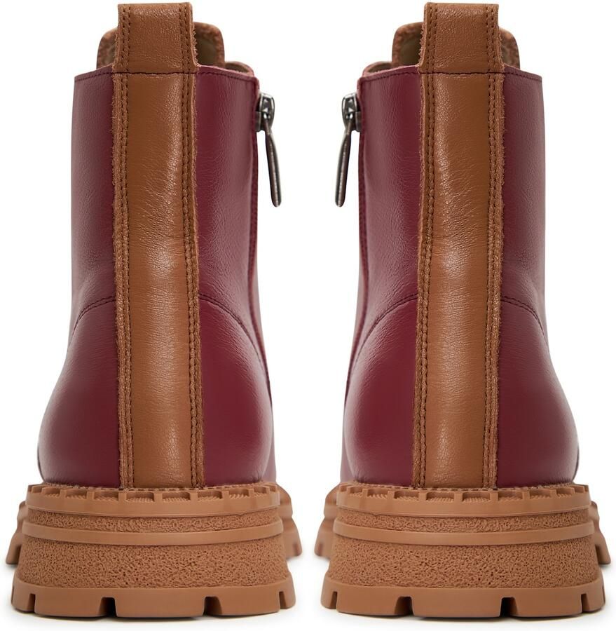Cesare Gaspari Stijlvolle Leather Lace-up Ankle Boots Red Dames - Foto 2