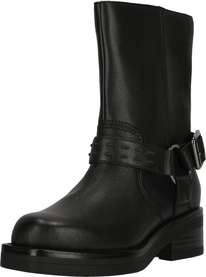 CLARKS Boots 'Rebelle Up Black Leather' zwart
