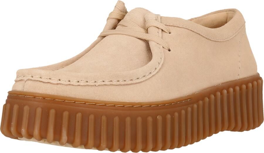 CLARKS Veterschoen 'Torhill Bee' ecru