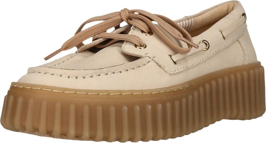 Clarks TORHILL BOAT Dames veterschoenen Wit beige - Foto 11