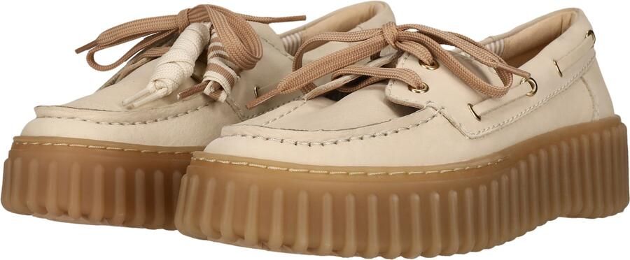 Clarks TORHILL BOAT Dames veterschoenen Wit beige - Foto 14