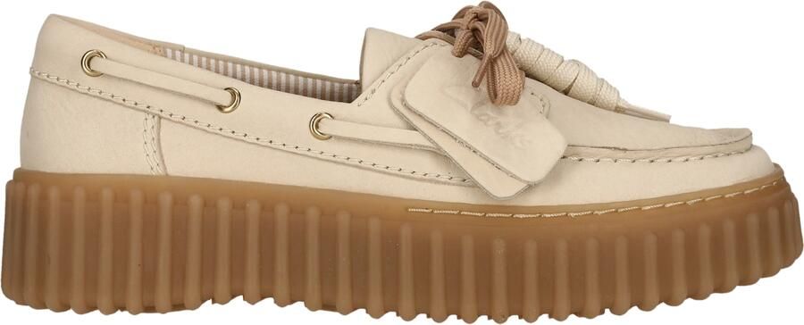 Clarks TORHILL BOAT Dames veterschoenen Wit beige - Foto 15