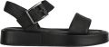 Clarks Sandalen Alda Strap sandaal flats met plateausool - Zwart